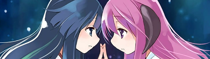 dual monitors, anime girls