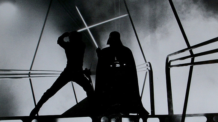 silhouette of Star Wars Darth Vader wallpaper, science fiction, HD wallpaper