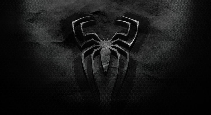 Spiderman Old a Logo, Spider-Man wallpaper, Movies, indoors, dark, HD wallpaper