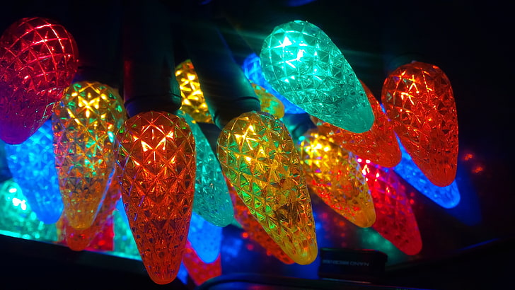 LEDs, Christmas, multi colored, illuminated, decoration, no people