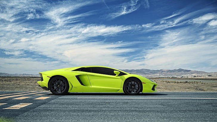 HD wallpaper: Lamborghini Aventador green supercar side view, green lamborghini  aventador | Wallpaper Flare