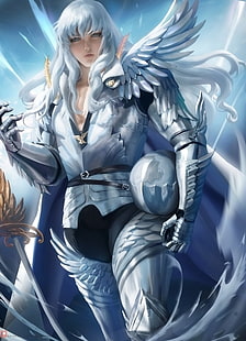 HD wallpaper: Sakimichan, white hair, armour, artwork, Griffith, anime,  digital art | Wallpaper Flare