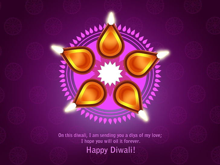 HD wallpaper: Happy Diwali Quotes Wishes, purple background with text  overlay | Wallpaper Flare