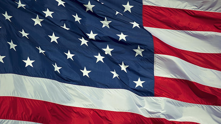 flag of U.S.A, American flag, patriotism, shape, red, striped