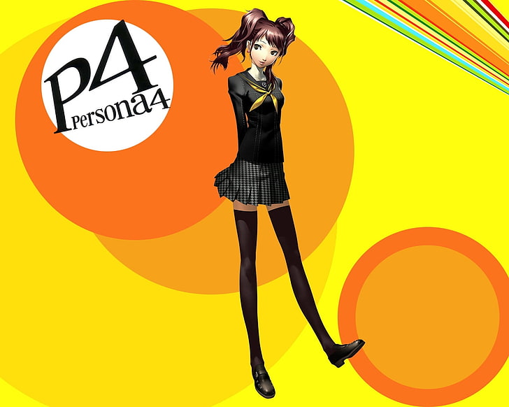 Persona 4 character illustration, kujikawa rise, girl, brunette, HD wallpaper