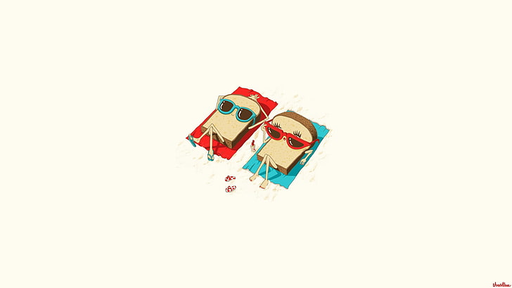 red and teal animated illustration, threadless, simple, toasts