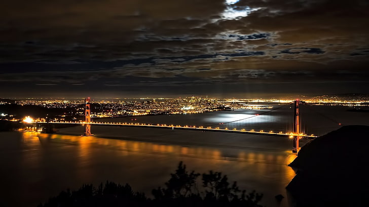 bridge, San Francisco, Golden Gate Bridge, water, sky, cloud - sky