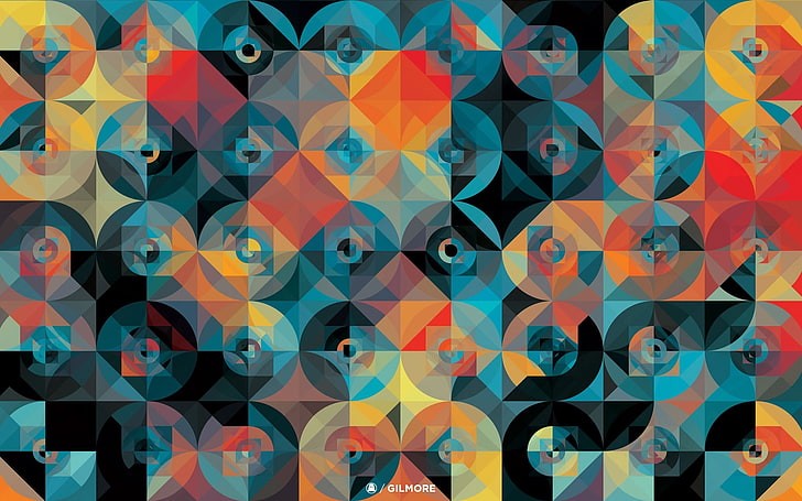 multicolored abstract vector art, graphic design, pattern, circle, HD wallpaper