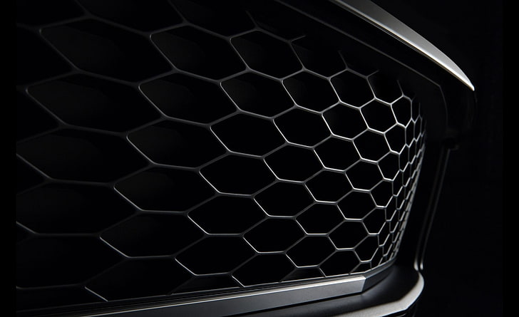 Car Grill, chrome vehicle grille, Cars, Other Cars, hexagon, geometric shape, HD wallpaper