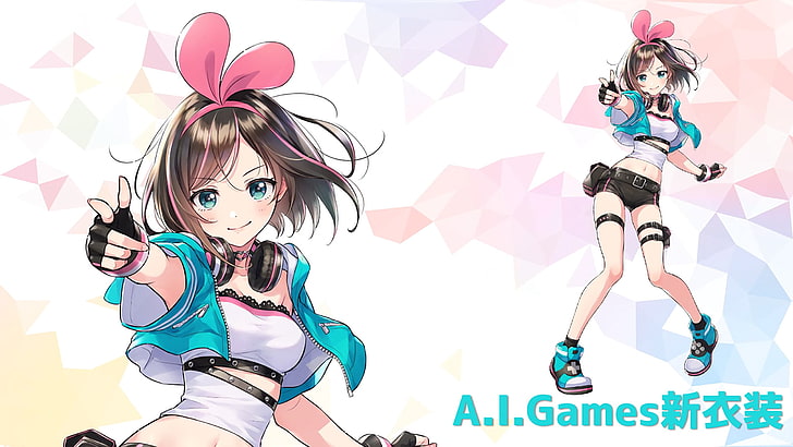 HD wallpaper: anime, anime girls, white skin, Kizuna Ai, Virtual Youtuber |  Wallpaper Flare