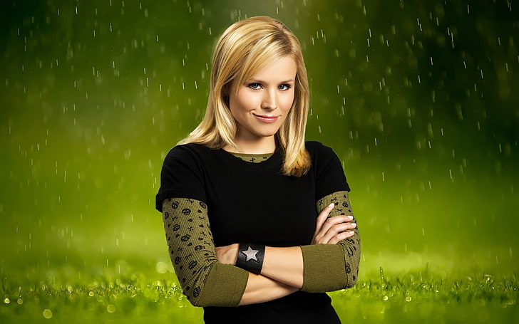 women, Kristen Bell, Veronica Mars, young adult, looking at camera