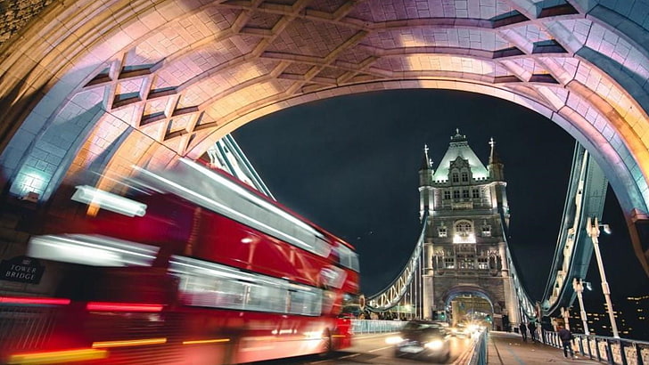 london, tower bridge, united kingdom, england, europe, city lights, HD wallpaper