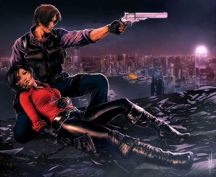 Leon S. Kennedy Ada Wong Resident Evil 2 8K Wallpaper #7