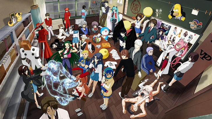 Anime, Crossover, Alucard (Hellsing), Assassination Classroom, HD wallpaper
