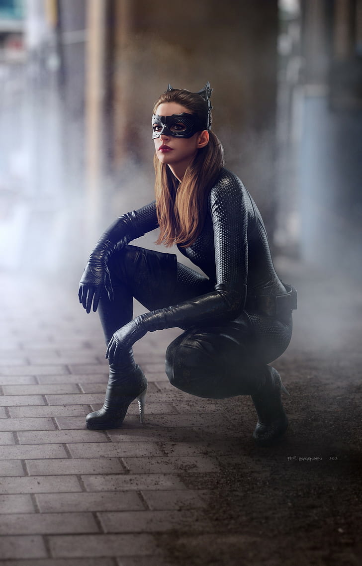Catwoman, render, The Dark Knight Rises, 3D, catsuit, CGI, Anne Hathaway