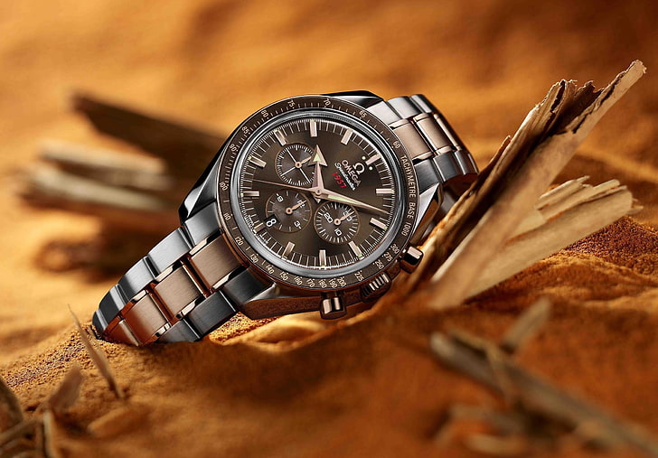 round silver-colored Omega chronograph watch, seamaster, 1957. chronometer, HD wallpaper