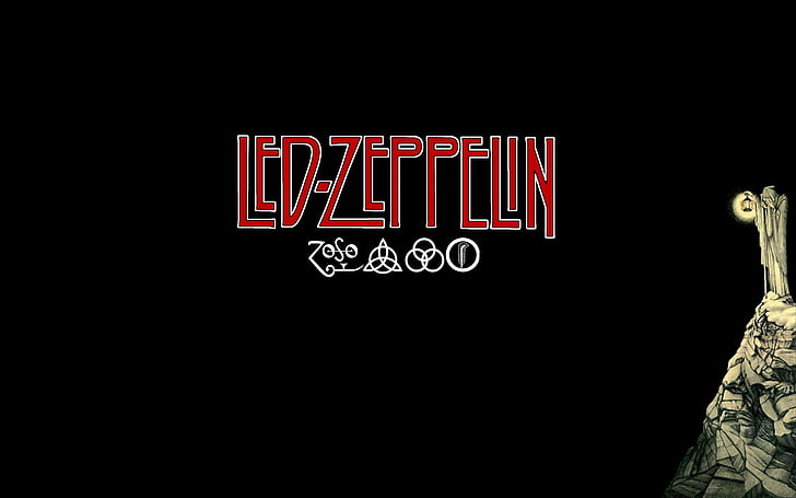 Band (Music), Led Zeppelin, text, western script, illuminated, HD wallpaper