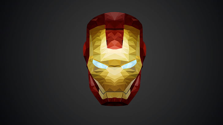 HD wallpaper: photo of Marvel's Iron-Man 3D wallpaper, Iron Man, Low poly,  Minimal | Wallpaper Flare