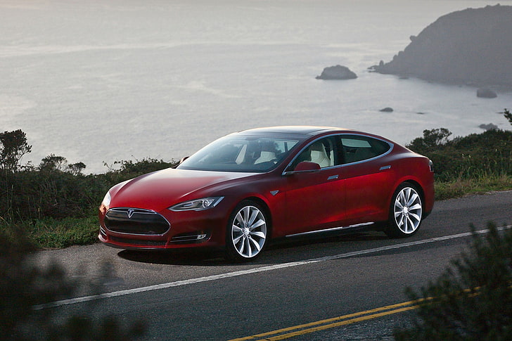 Tesla S, car, Tesla Motors, motor vehicle, transportation, mode of transportation, HD wallpaper