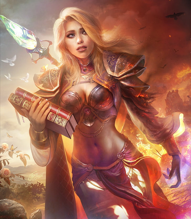 Jaina Proudmoore, Dmitry Prozorov, World of Warcraft, fantasy art, HD wallpaper