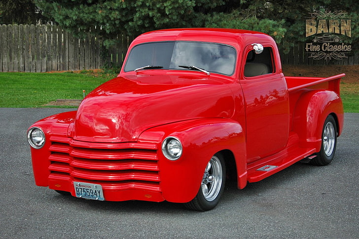 1953, 3100, chevrolet, hot, hotrod, pickup, red, street, streetrod