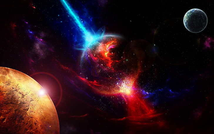 Space planets takeoff explosion-Latest Desktop Wal.., astronomy, HD wallpaper