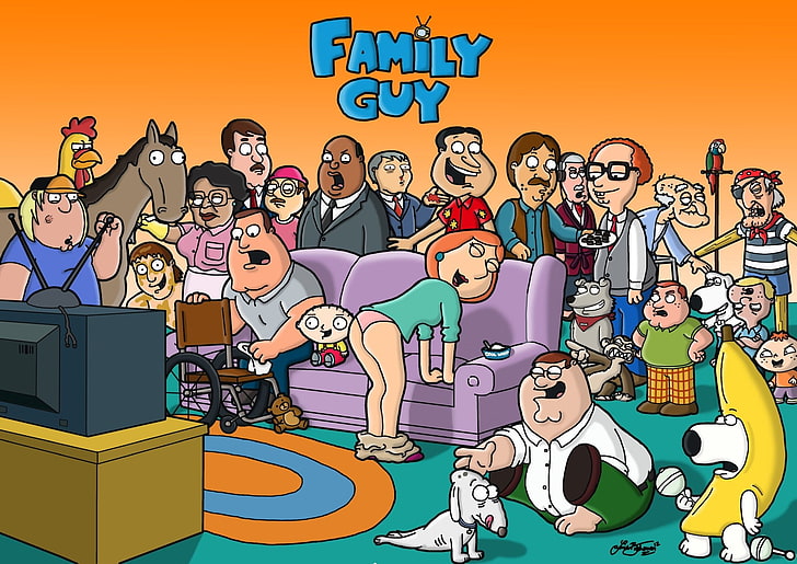 TV Show, Family Guy, people, group of people, adult, men, smiling