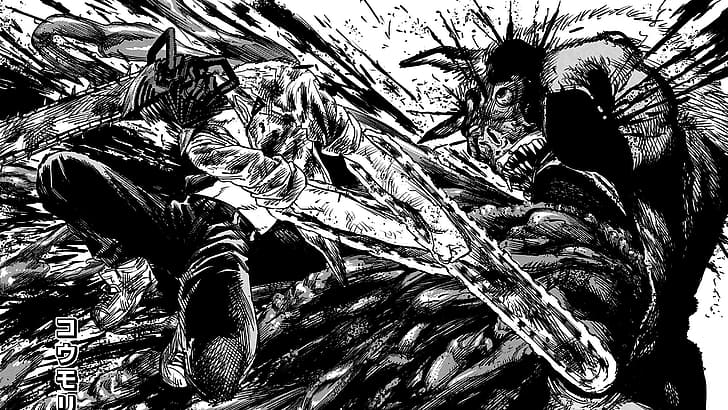 Denji (Chainsaw Man), bat devil, manga, anime, HD wallpaper