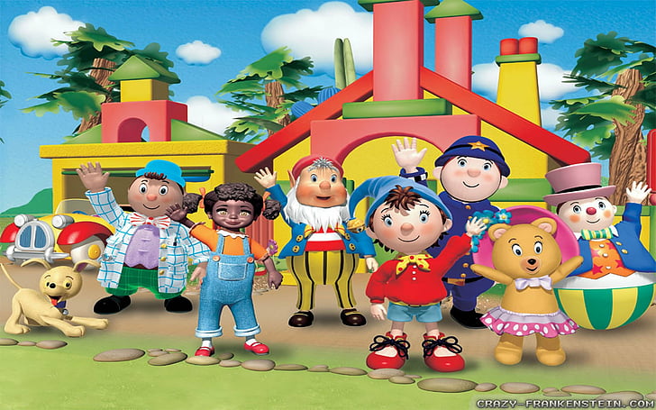 TV Show, Noddy, childhood, smiling, group of people, multi colored