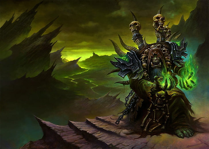 orc concept art, Gul'dan, World of Warcraft, World of Warcraft: Warlords of Draenor, HD wallpaper