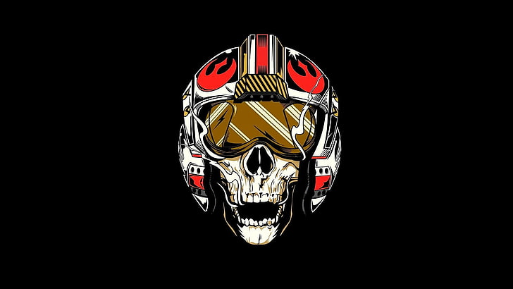 Pilot, Rebel Alliance, skull, Star Wars, HD wallpaper