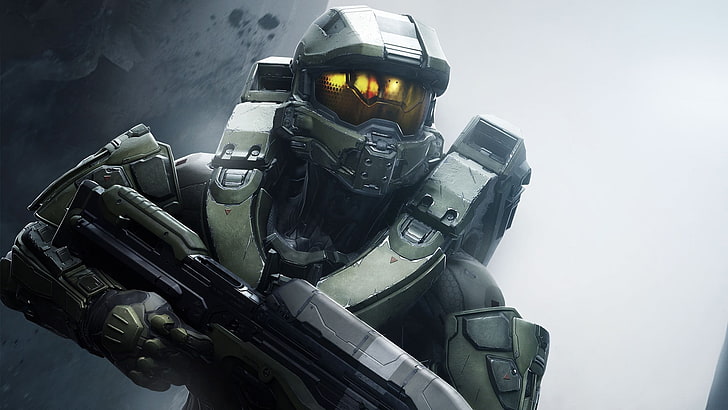 Halo wallpaper, video games, Halo 5, Master Chief, Spartans, weapon
