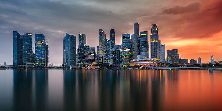 photography of high-rice building during golden hour, singapore, singapore