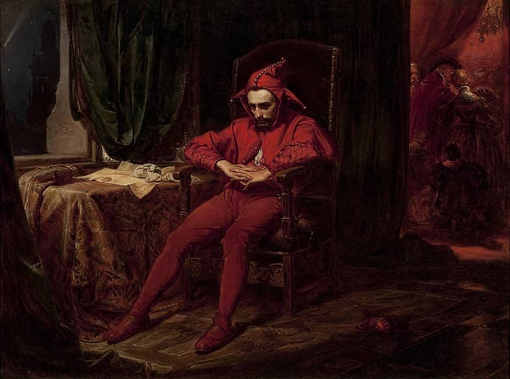 Stańczyk, painting, Jan Matejko, red