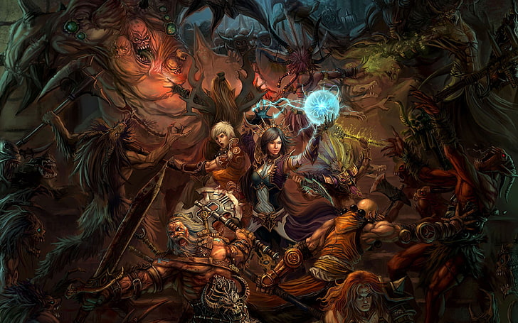 super heroes and monster wallpaper, Diablo 3: Reaper of Souls, HD wallpaper