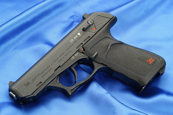 black semi-automatic handgun, Weapons, Heckler & Koch Pistol