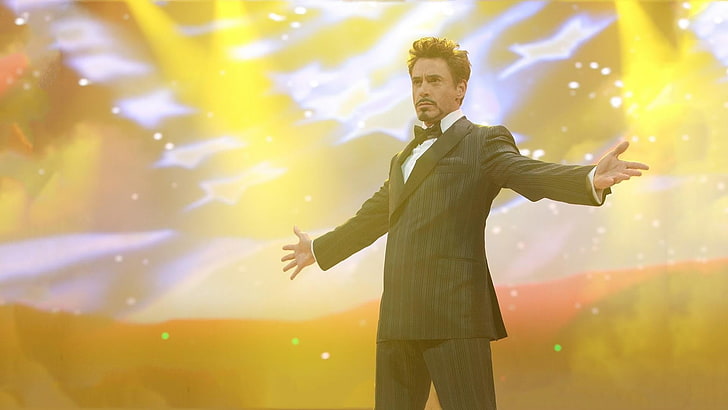 Tony Stark, Iron Man, one person, standing, three quarter length