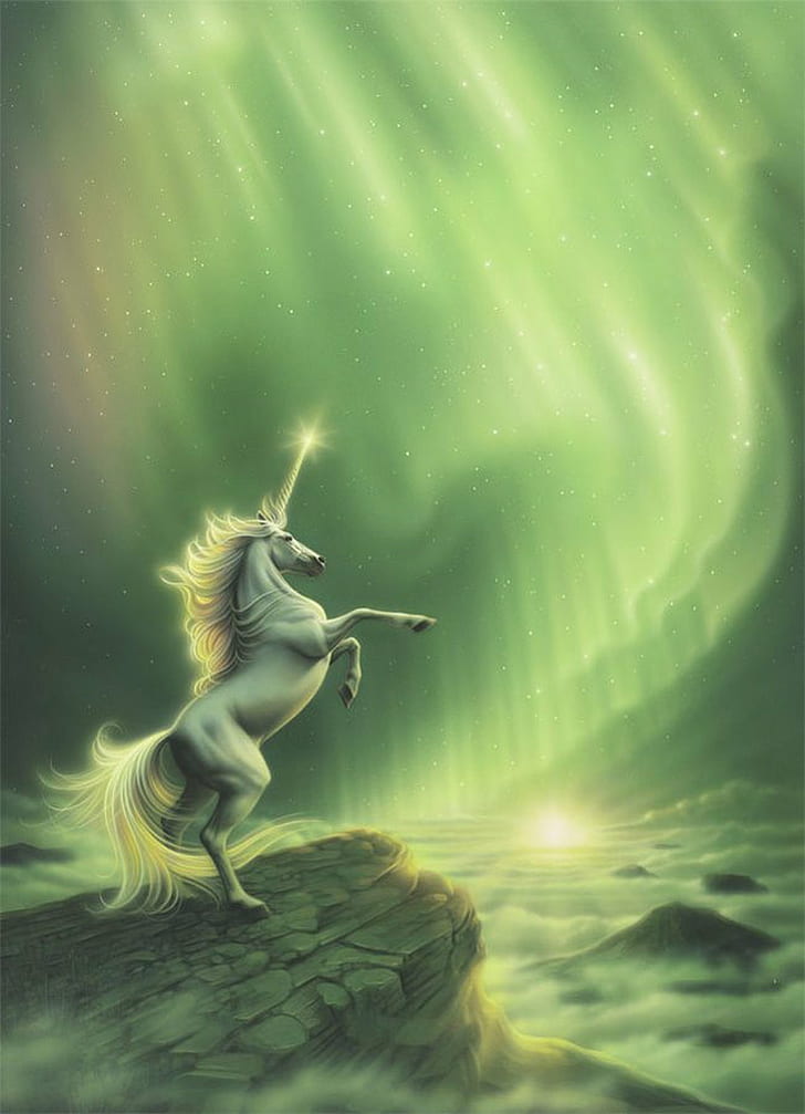 fantasy, horse, light, pegasus, unicorn