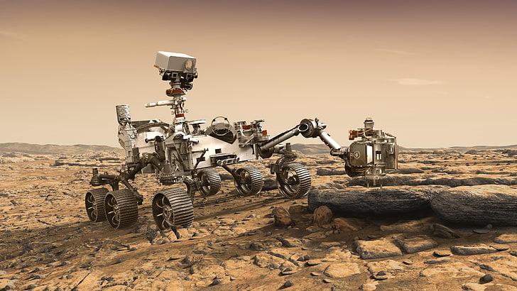 mars, rover, nature, rock - object, technology, machinery, solid, HD wallpaper