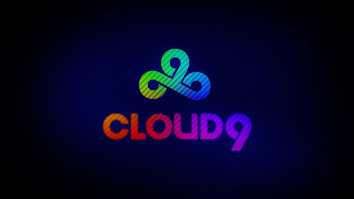 Cloud9, rainbows, cs, blue, communication, text, technology, HD wallpaper