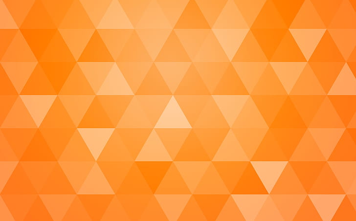 Orange Abstract Geometric Triangle Background, Aero, Patterns, HD wallpaper