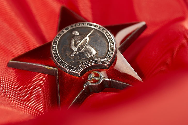 black and red table decort, red army, Soviet Union, USSR, red star