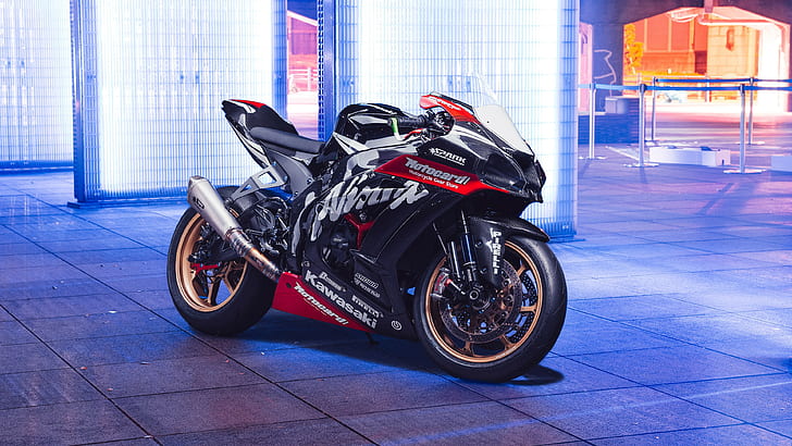 kawasaki ninja, kawasaki ninja zx-10r, motorbike, motorcycle, HD wallpaper