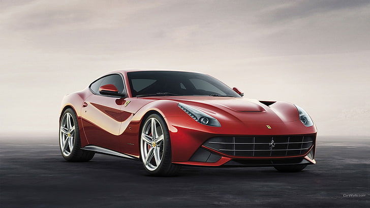 Ferrari F12, red cars, vehicle, transportation, motor vehicle, HD wallpaper
