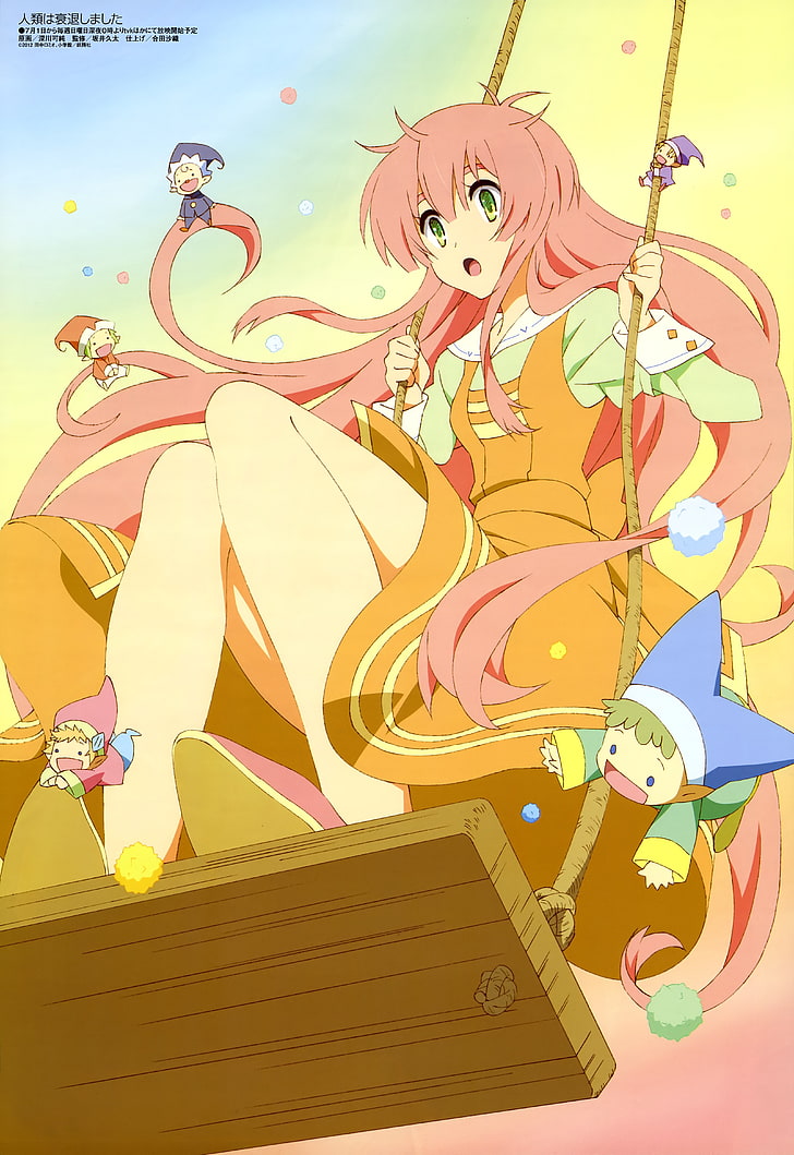 Jinrui wa Suitai Shimashita, anime girls, Watashi (Jinrui wa Suitai Shimashita), HD wallpaper