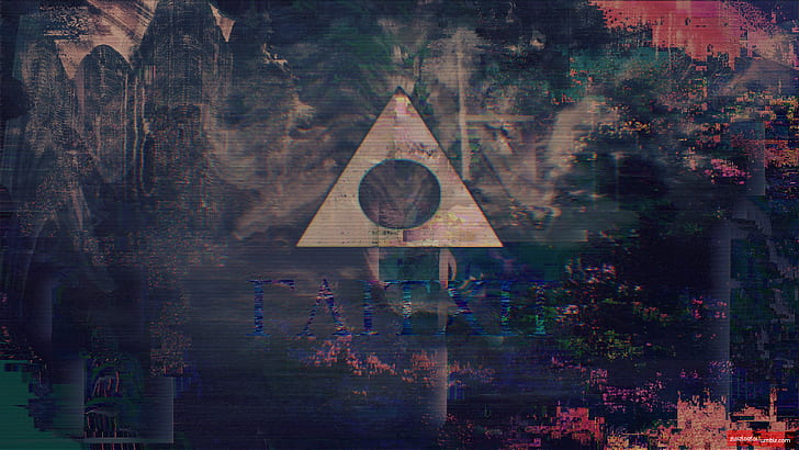 glitch art webpunk abstract triangle, no people, wood - material