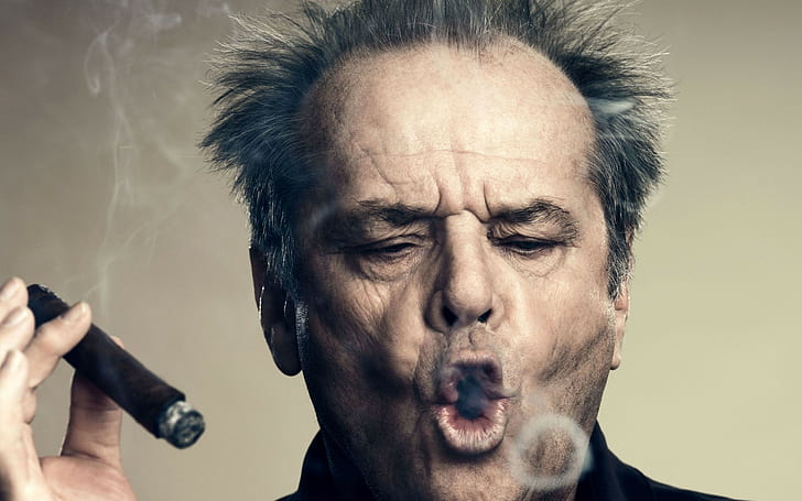 Jack Nicholson, actor, cigars, smoking