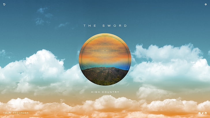 white clouds, band, The Sword, cloud - sky, digital composite