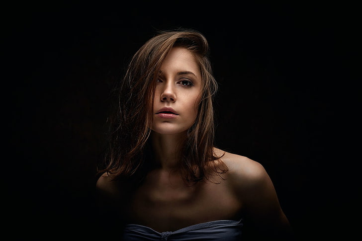 portrait, women, face, model, Ksenia Kokoreva, beauty, beautiful woman, HD wallpaper