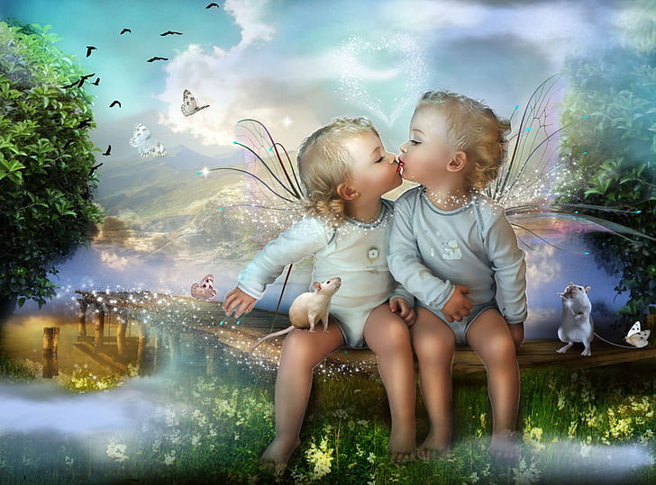HD wallpaper: baby, bokeh, Child, children, cute, fairy, fantasy, love,  Magic | Wallpaper Flare